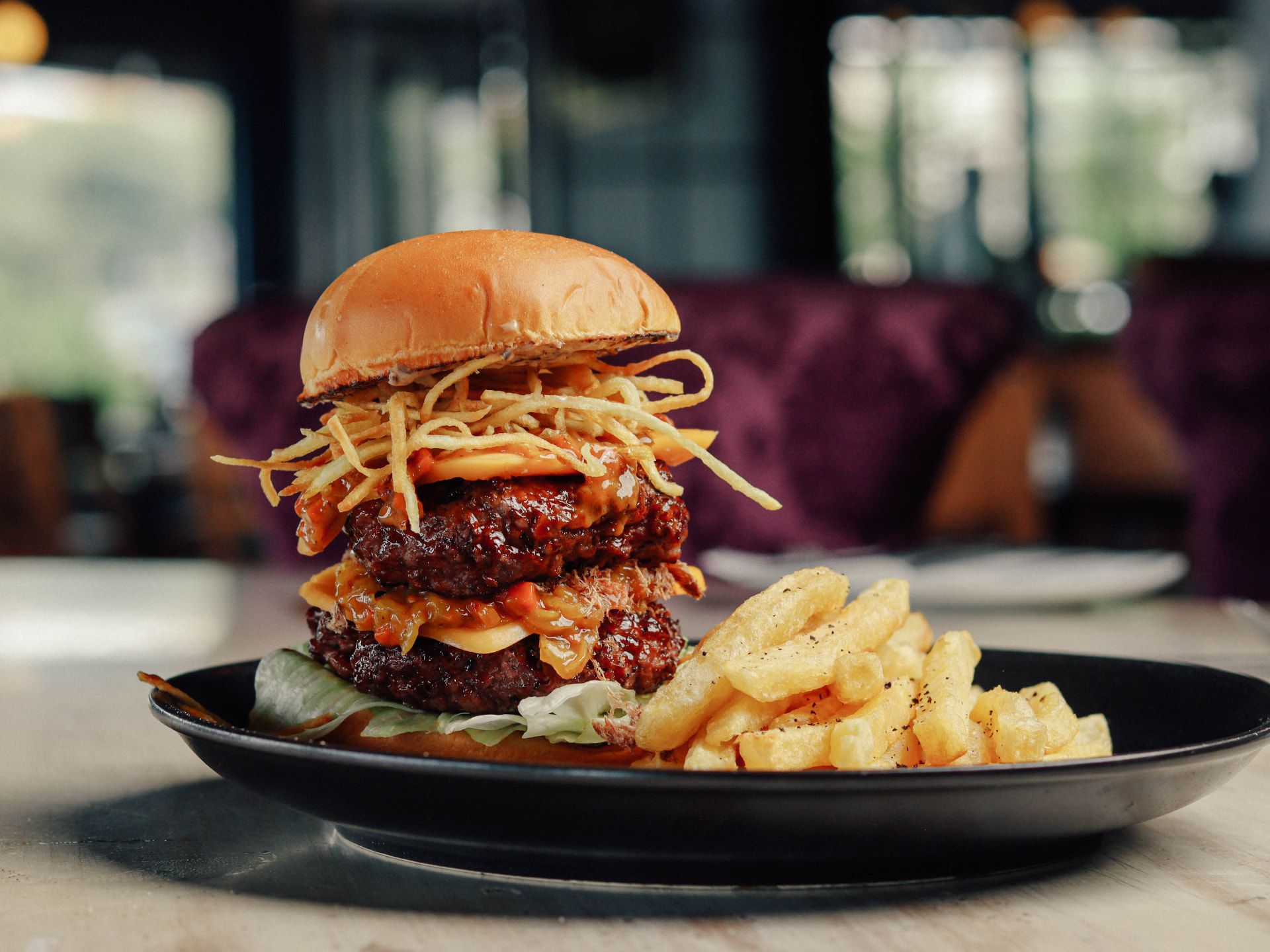 Best burgers in Morningside — the loaded Jozi burger at Jozi Gin